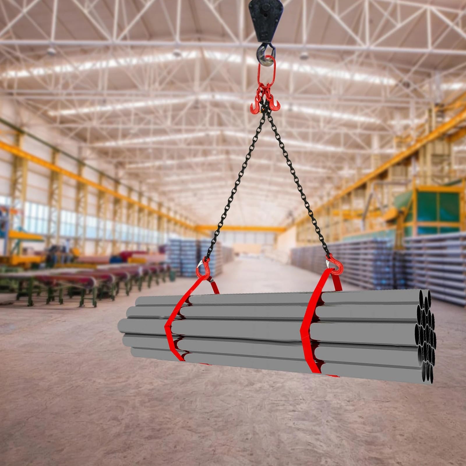Argani elettrici Gancio per catena G80, 2 M, trefolo, catene di arresto, 8 mm, gru, alta resistenza, trasporto carichi 2T, 200 X 15 9 cm Gru per motori