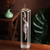 Eavida Anti-Ash Incense Stick Holder with Removable Glass Catcher - Modern Burner for Yoga, Meditation & Home Decor