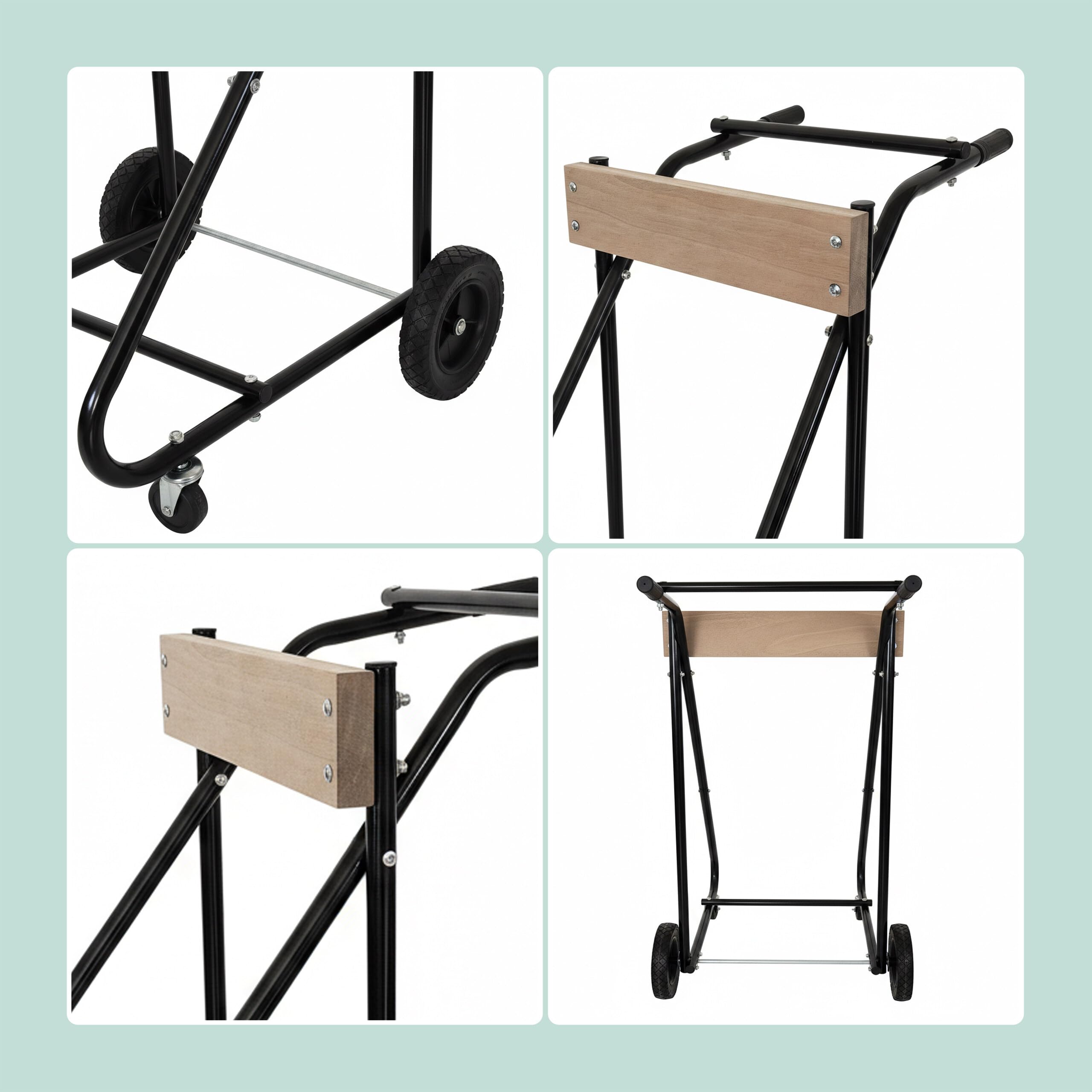 Relaxdays Außenborder Ständer, Lagerung & Transport, Langschaft Außenbordmotor bis 150 kg, Stahl Motorhalter, schwarz