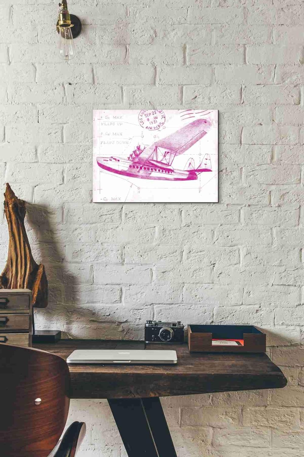 Epic Graffiti 'Flight Schematic III in Pink' by Ethan Harper Canvas Wall Art, 16"x12"