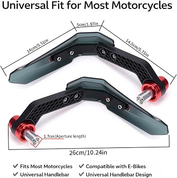 Motorcycle Handlebar Guard for Yamaha XSR 155 2022-2026, Motorcycle Grip Handlebar Brake Clutch Lever Guard Protector, Handguards Protector Wind Deflectors, C Silver