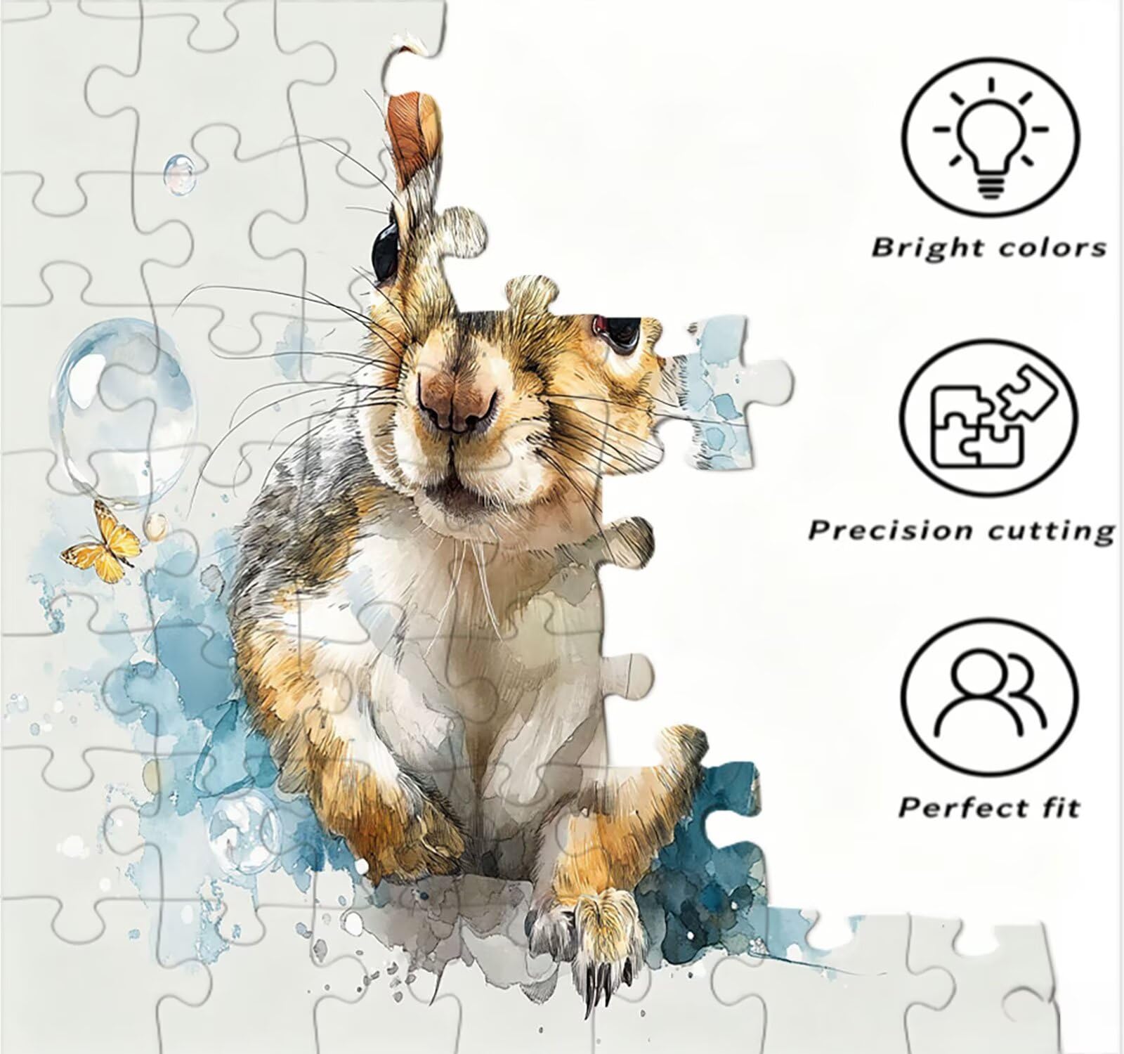 Puzzle dla dorosłych 3000, wiewiórka motyl 3000 elementów puzzle dla dorosłych, klasyczne gry edukacyjne, gry i zajęcia rodzinne, do dekoracji ścian domu, pomysł na prezent R0KH-842