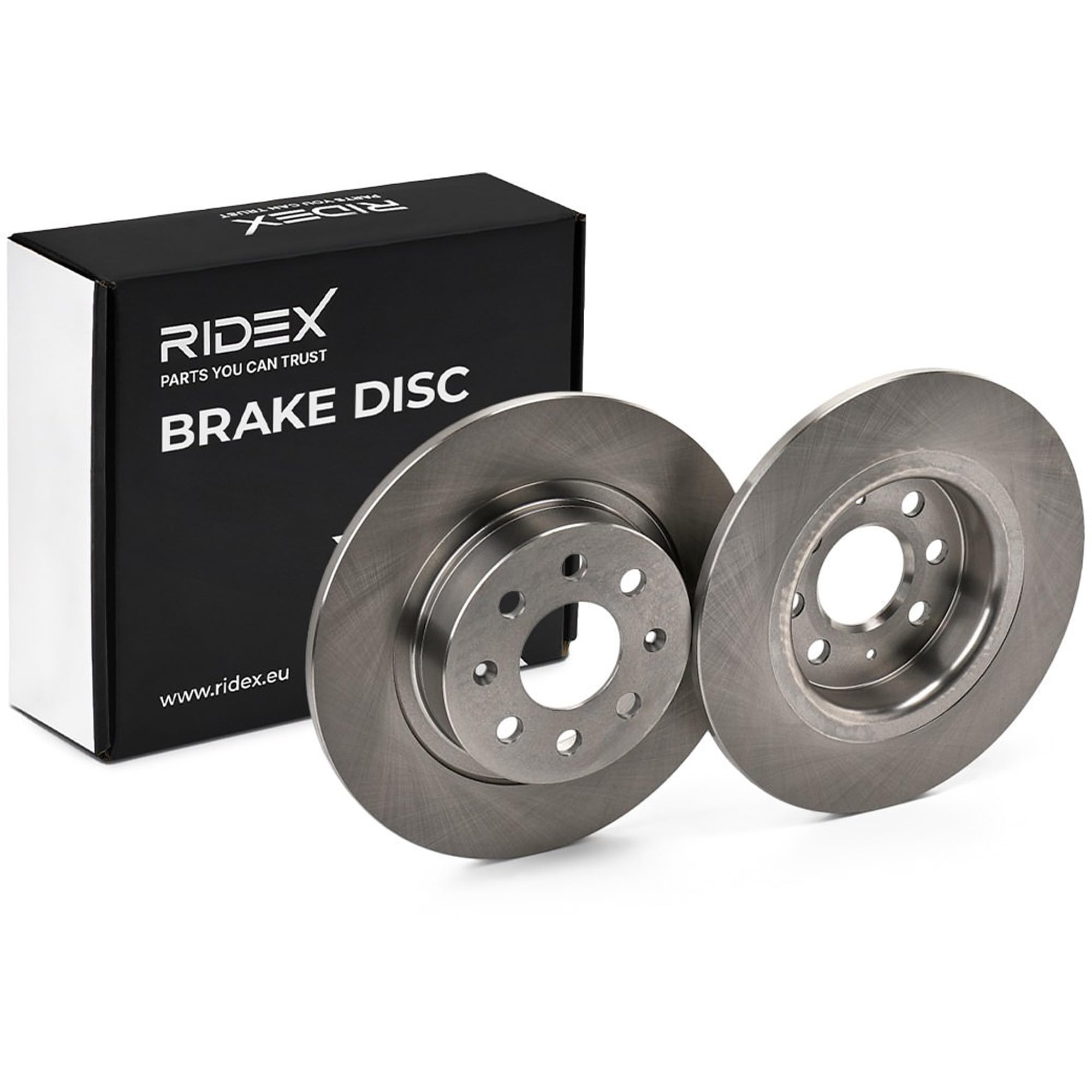 RIDEX 82B0421 2x Disco de freno Trasero sin tornillos Compatible con FIAT GRANDE PUNTO 199
