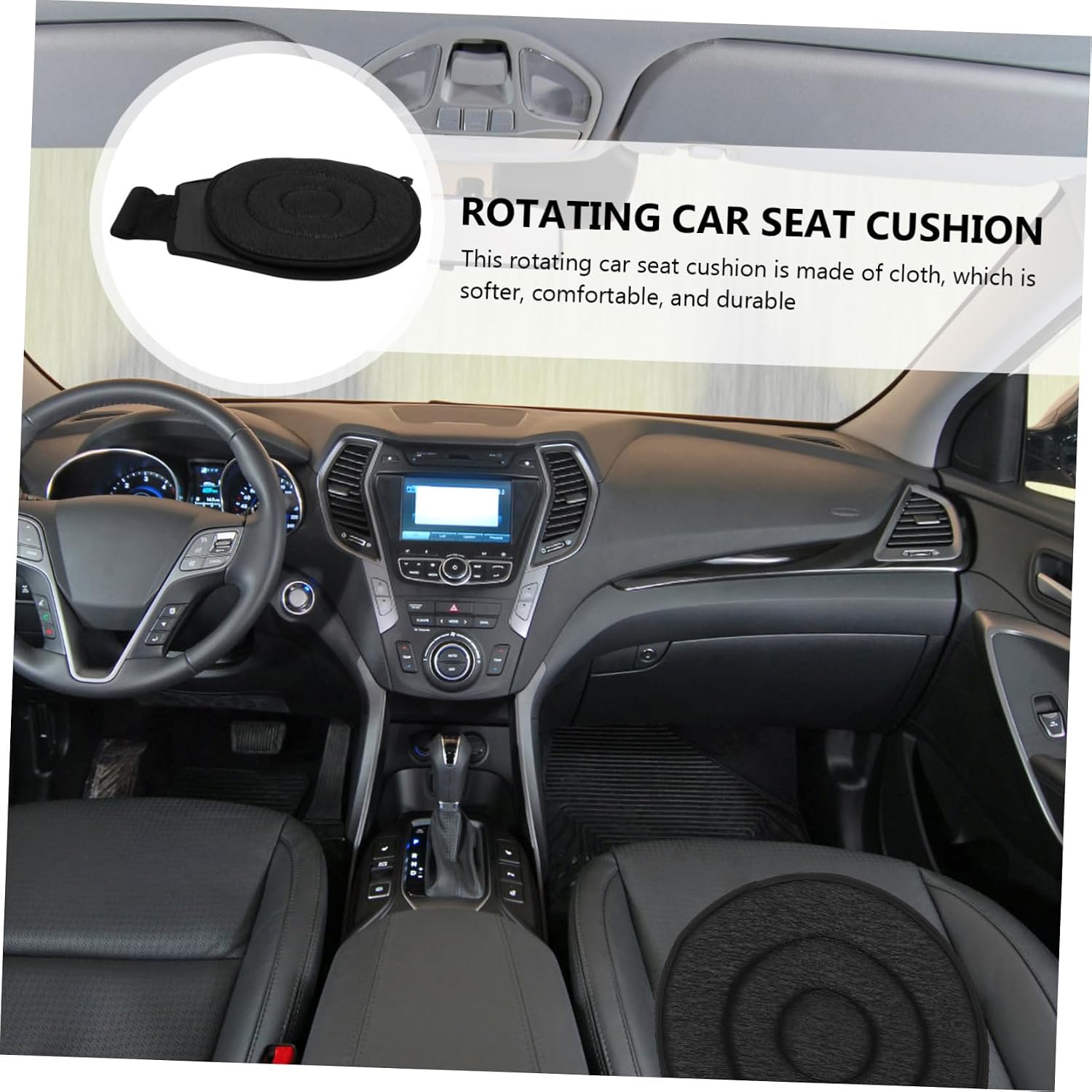 1pc Rotating Swivel Car Seat Cushion Multi-Functional Revolving Cushion for Elderly Pregnant Women Portable Design Comfortable Wear-Resistant for Cars and Home Use