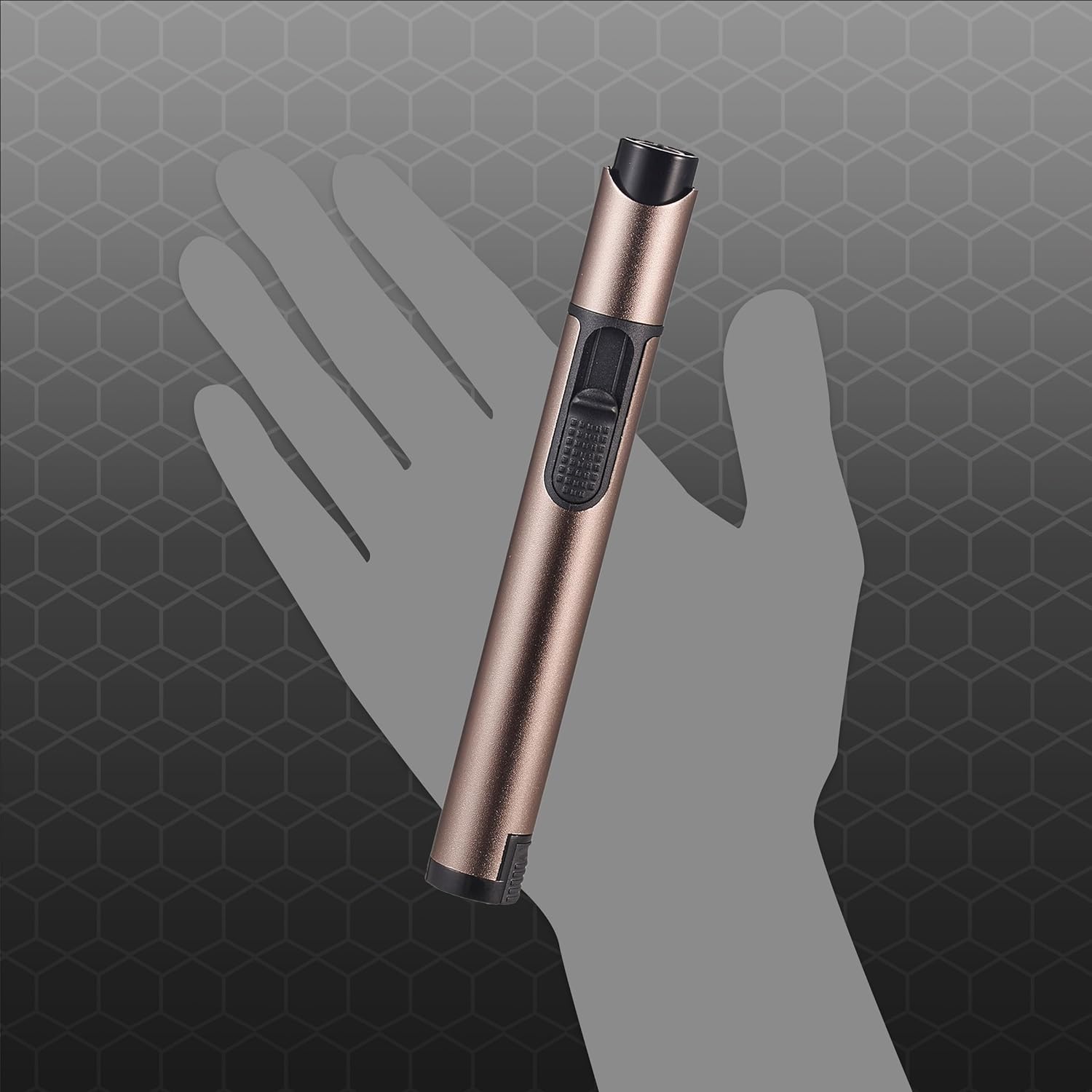 Visol Stormy Butane Torch Lighter Single Flame Refillable Gas Lighter, Built-in Punch, Detachable Holder and Poker, Fuel Window and Windproof Adjustable Flame Lighter (Shipped Without Butane)