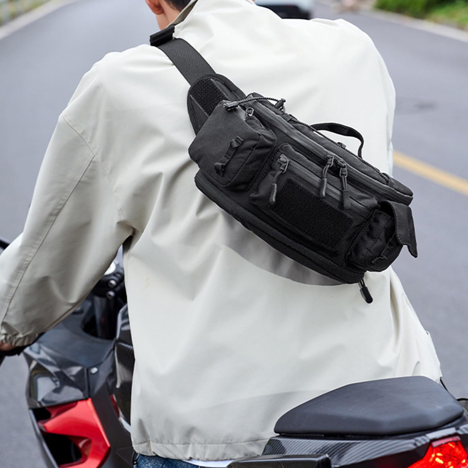 Grand de Ceinture Utilitaire, Conception de bandoulière Interchangeable, Excellent pour Le Jogging, la Salle de Sport, Les activités extérieures, de Ceinture de Cyclisme Polyvalent
