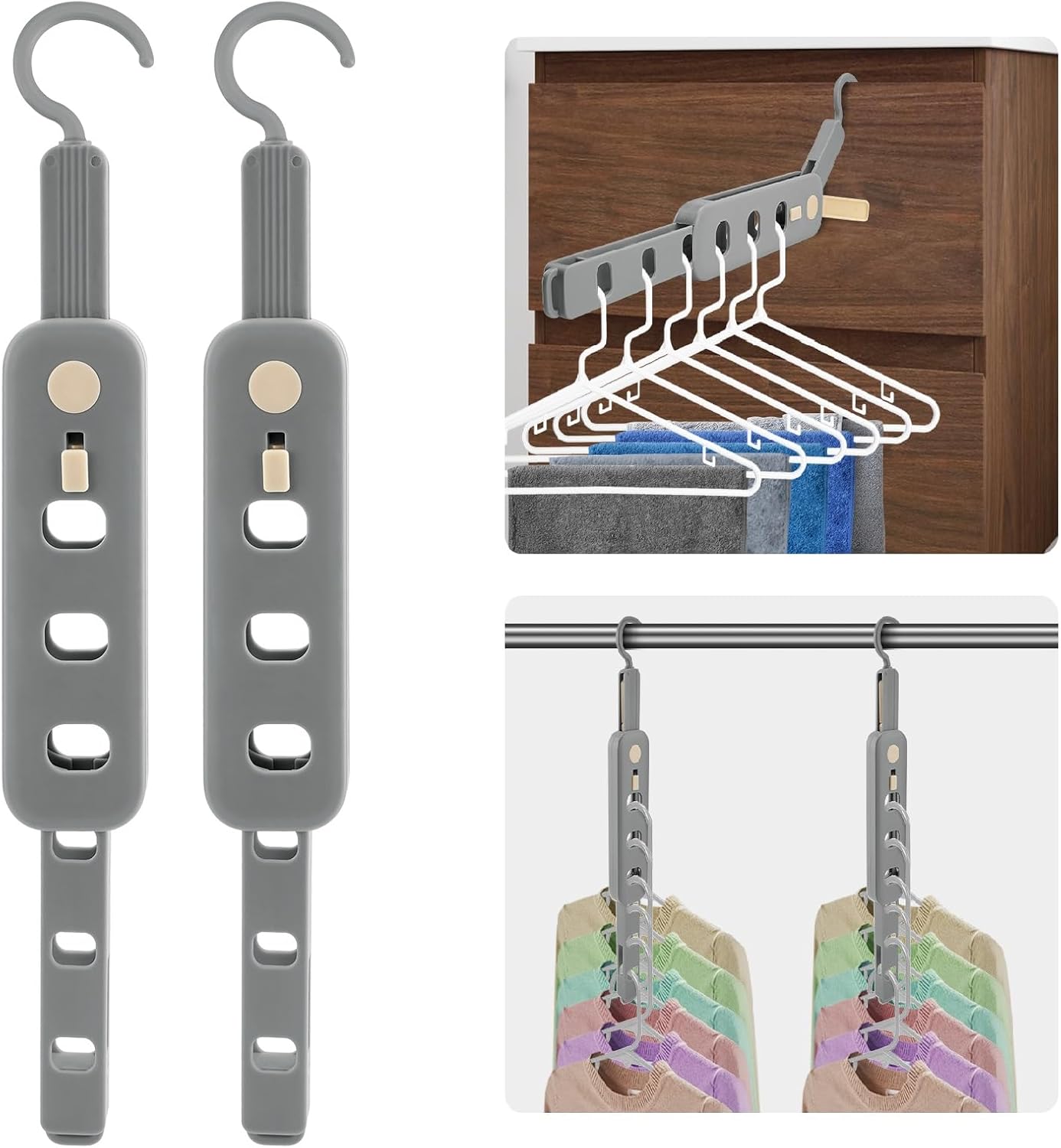 Coopache Folding Clothes Drying Rack Portable for Travel 1PC