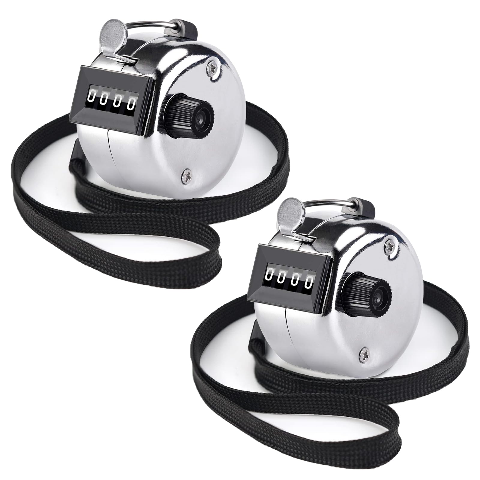 2 Pack Hand Tally Counter 4-Digit Lap Counter Clicker, Manual Mechanical Handheld Pitch Click Counter with Finger Ring for School Event Golf Sport (Metallic) (B09C5TBGTM) Amazon Price History, Amazon Price Tracker