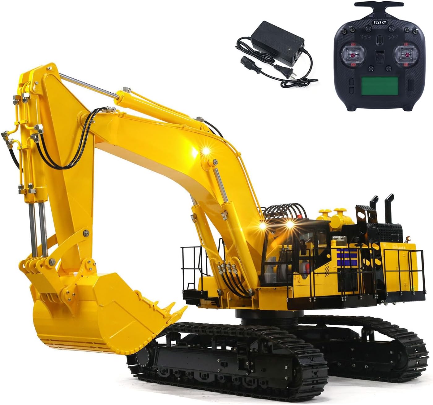 TOUCAN RC HOBBY 1/8 RC Hydraulic Excavator Scale PC1250 Metal Heavy Duty Construction Vehicle for Adult