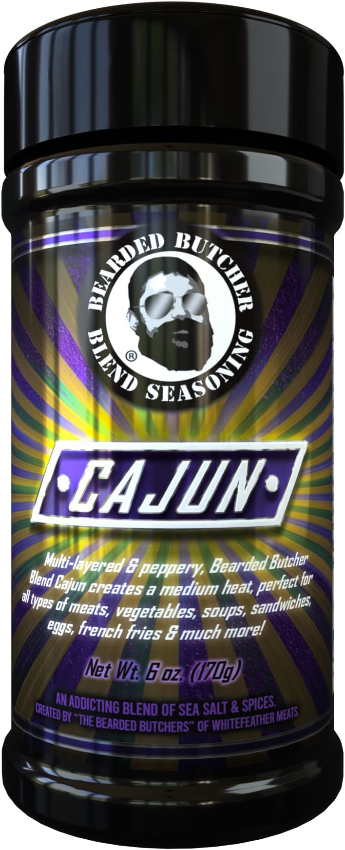 Bearded Butcher Cajun Seasoning Delicious Flavor, Versatile, Low Calorie, No MSG