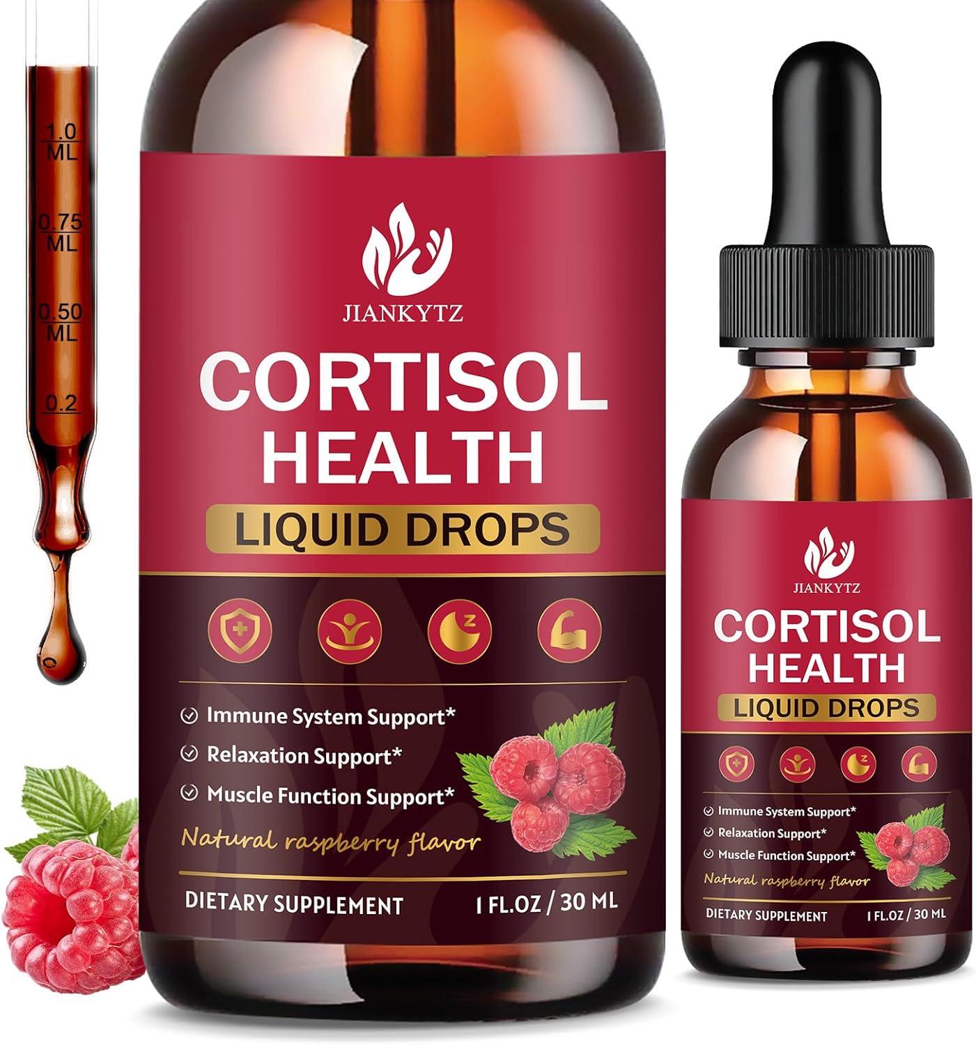 (2 Pack) Cortisol Liquid Drops for Women – Balanced Cortisol, Hormone Balance Support, Cortisol Supplements for Women with Magnesium Complex, Rhodiola Rosea, Ashwagandha, Sugar-Free, 1 Fl Oz