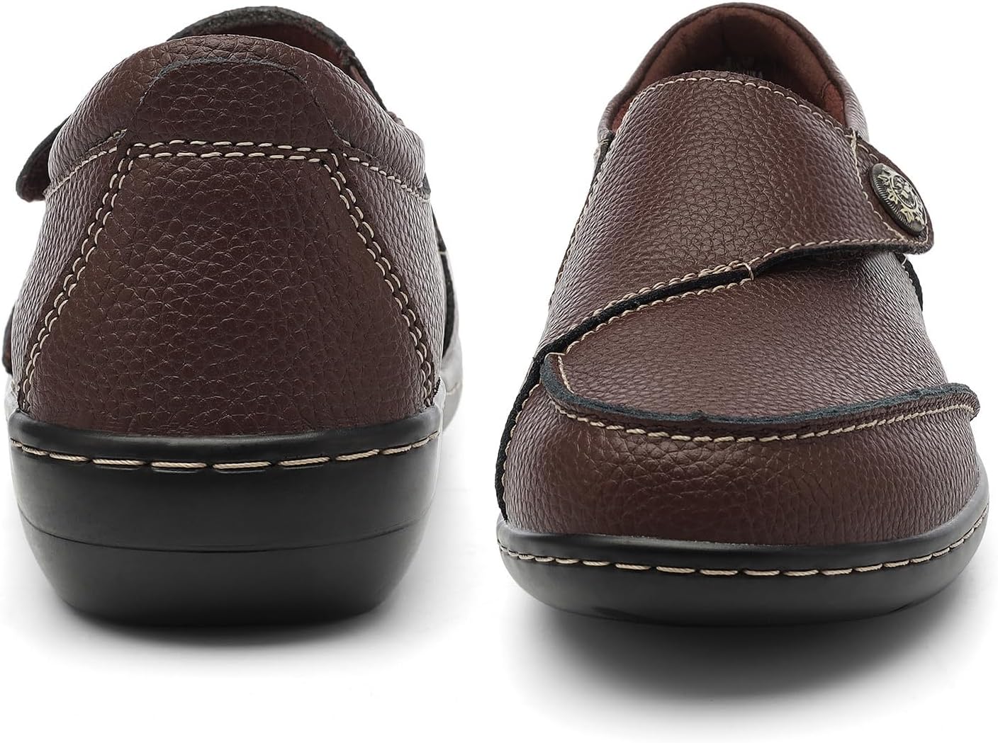 TERRIKAT Women's Classic Casual Leather Loafers Cute Moc Toe Slip On Comfort Walking Flats Lightweight Work Shoes - Image 8