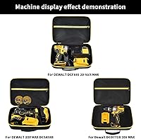 Vista 4 de Estuche rígido para almacenamiento de herramientas, para guardar herramientas de taladro DeWalt y amoladora angular/para inflador de neumáticos