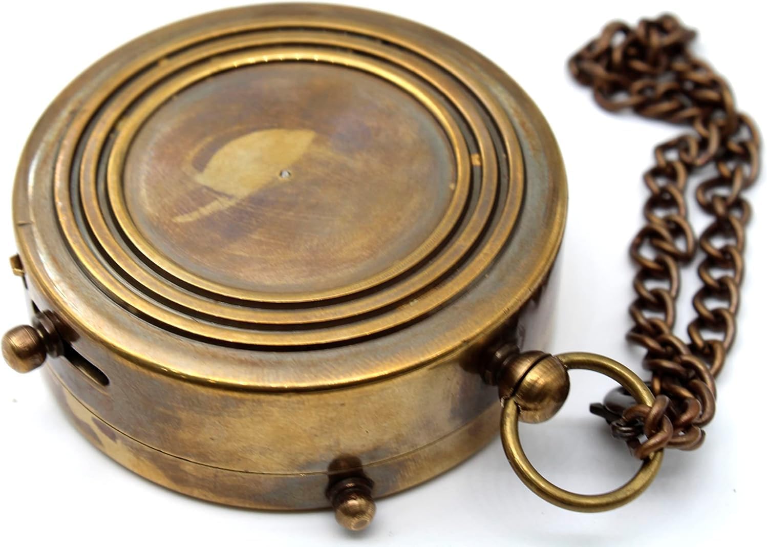 Antique Brass & Copper Sundial Compasses | Maritime Navigation, Working Compass for Hiking, Camping & Collectible Gifts