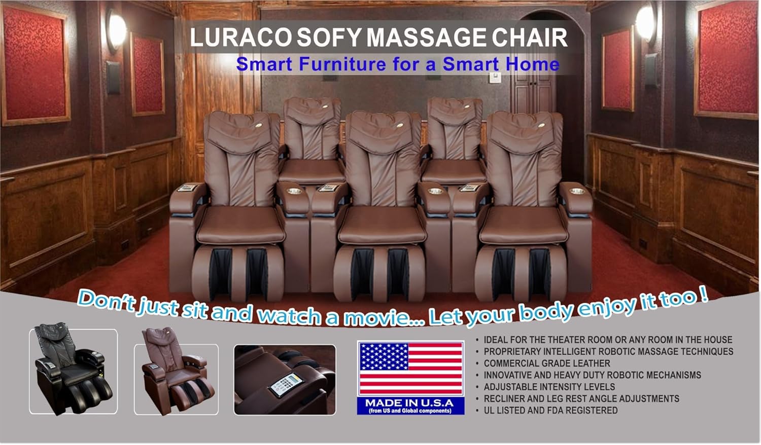 Luraco Sofy Black Massage Chair : Beauty & Personal Care