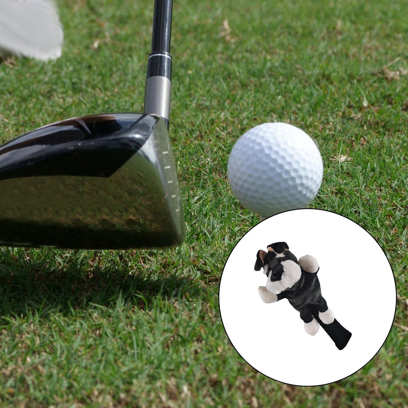 Golf Club Headcover Funda para Cabeza de Palo de Golf en Forma Animal Cubierta Protectora para Madera Confeccionada en Felpa Duradera Adecuad