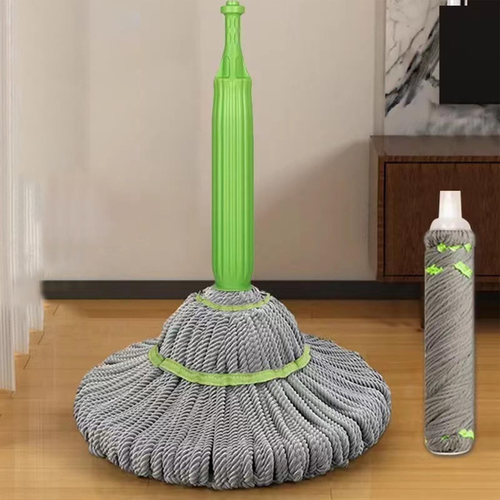 Fregona de Microfibra de Mango Largo, trapeador para Limpieza de Suelos | Herramienta de Limpieza doméstica | de Limpieza de Pisos a Cubo, fregona deshidratada para baño, s