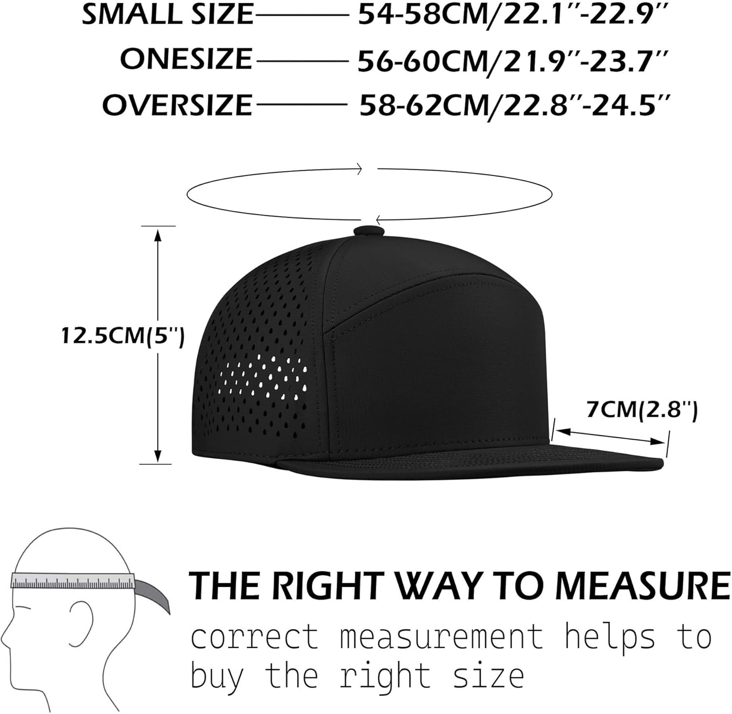 Performance Snapback Hats for Men Women,Flat Bill Cap,Golf,Running,Workout - Image 4