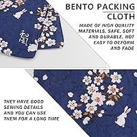 Vista 4 de DOERDO - Bandana tradicional japonesa para el almuerzo, diseño de flores de cerezo, para el hogar, picnic, camping, al aire libre, 19.7 x 19.7 in