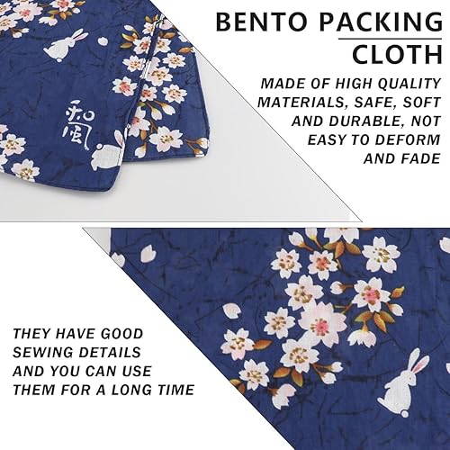 Miniatura 4 de DOERDO - Bandana tradicional japonesa para el almuerzo, diseño de flores de cerezo, para el hogar, picnic, camping, al aire libre, 19.7 x 19.7 in