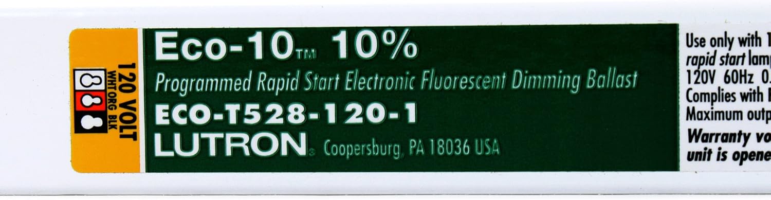 Lutron ECO-T528-120-1 ECO-10 Rapid Start Electronic Fluorescent Ballast