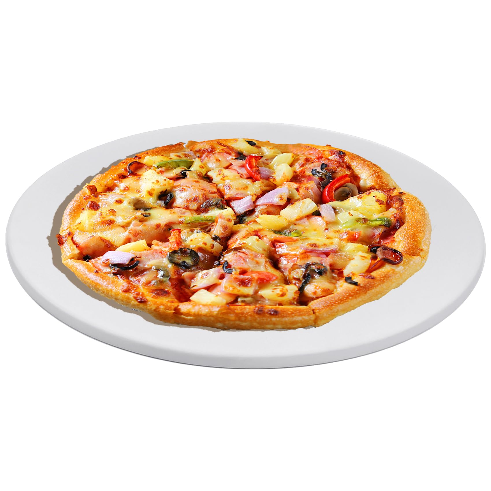 20 Inch Round Pizza Stone for Grill and Oven, Heavy Duty Large Cordierite Pizza Cooking Baking Bread Stone Accessories for Kamado Joe 24" Big Joe Grill Replacement Parts