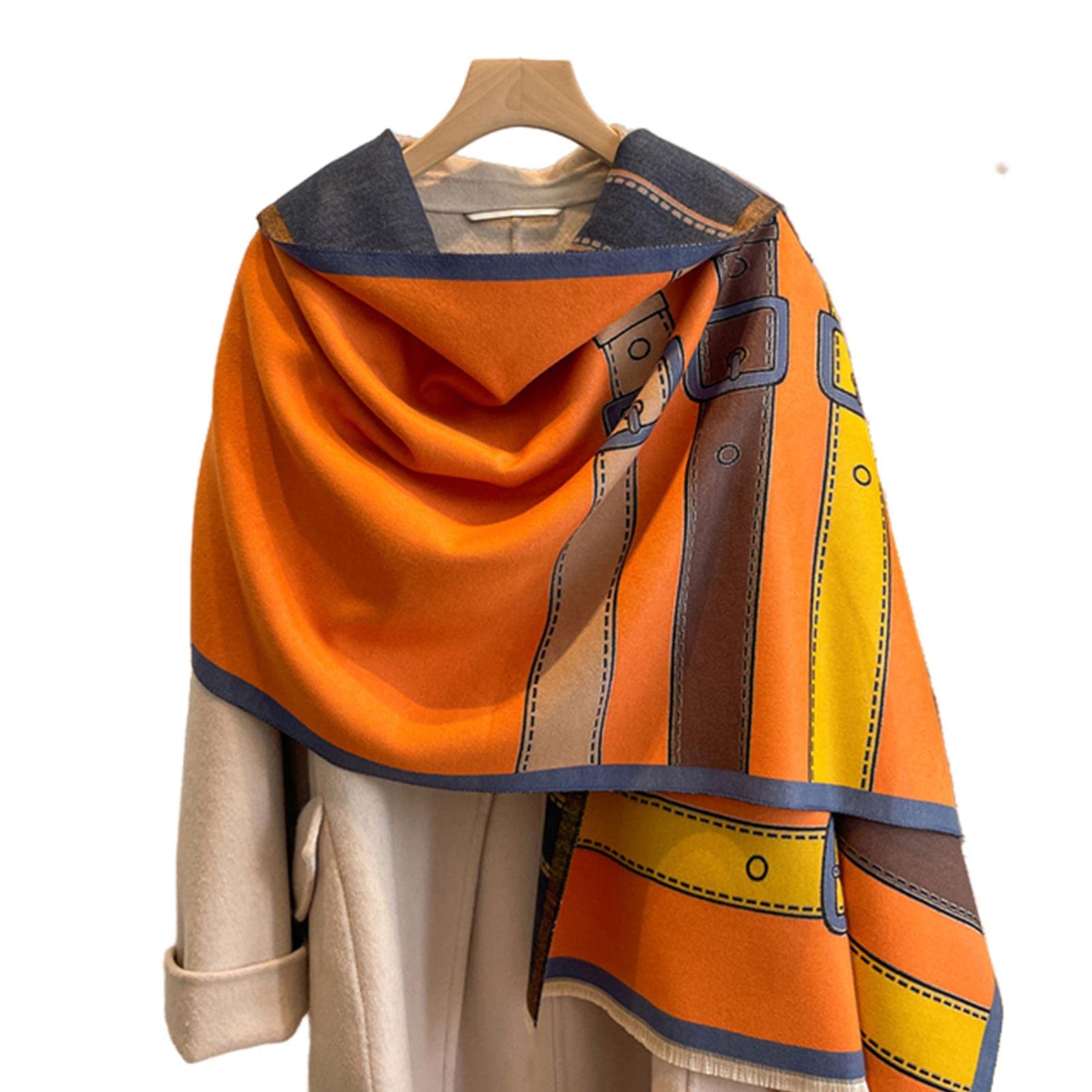 URYYRIT Sciarpa Cashmere Invernale Stampato Inverno Inverno Donne Design Terma Scialle Wrap Spesso Cape Cabero Copertina
