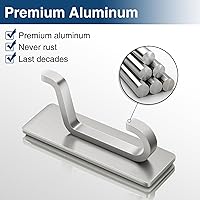 Vista 6 de pickpiff Wall Hooks for Coat and Towel: 13LB Strong Adhesive Door Hanger Stick on, Brushed Nickel