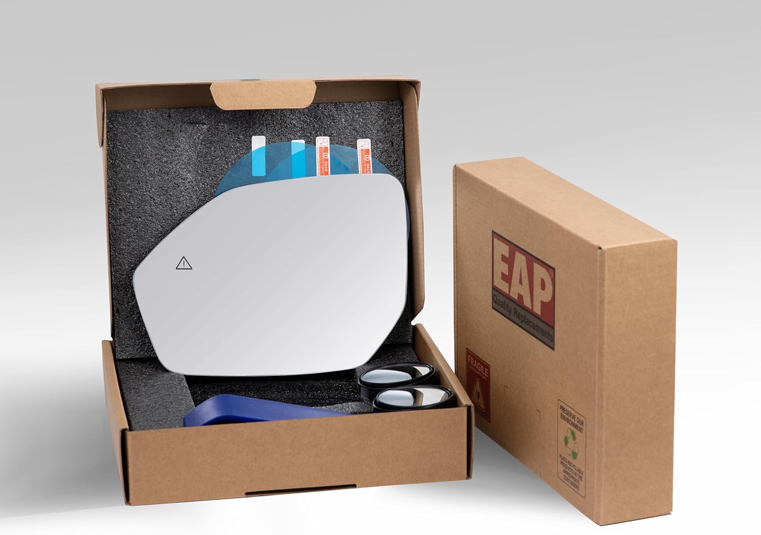 EAP Driver Side Mirror Glass Compatible with Hyundai Palisade 2022-2025, Heated with Blind Spot, Without Auto Dimming, 87621S8200 87621S8220