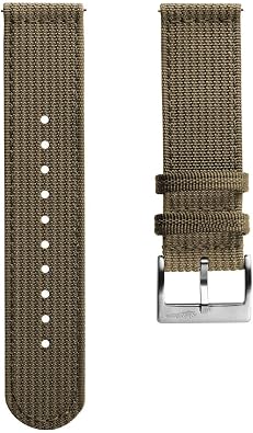 WatchGecko RidgeFlex Nylon Watch Strap | 2 Piece Military Style Nylon Watch Band, Ridged Texture, Rugged, Quick-Drying And Secure For Outdoor Activities.