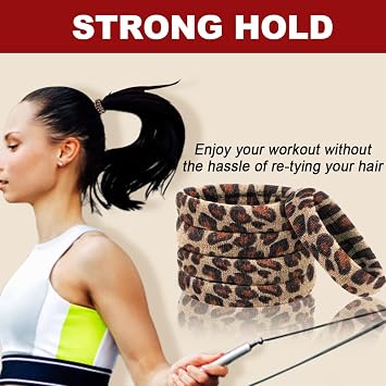 IKOCO 150PCS Seamless Hair Ties for Women, No Damage, Leopard Print