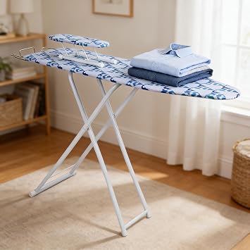 Ironing Board Full Size with 4 Layered Cover & Pad, Foldable Ironing Board Extended Outside Height Adjustable up to 36" Features, 4 Steel Legs, for Home Laundry Room 42 * 12