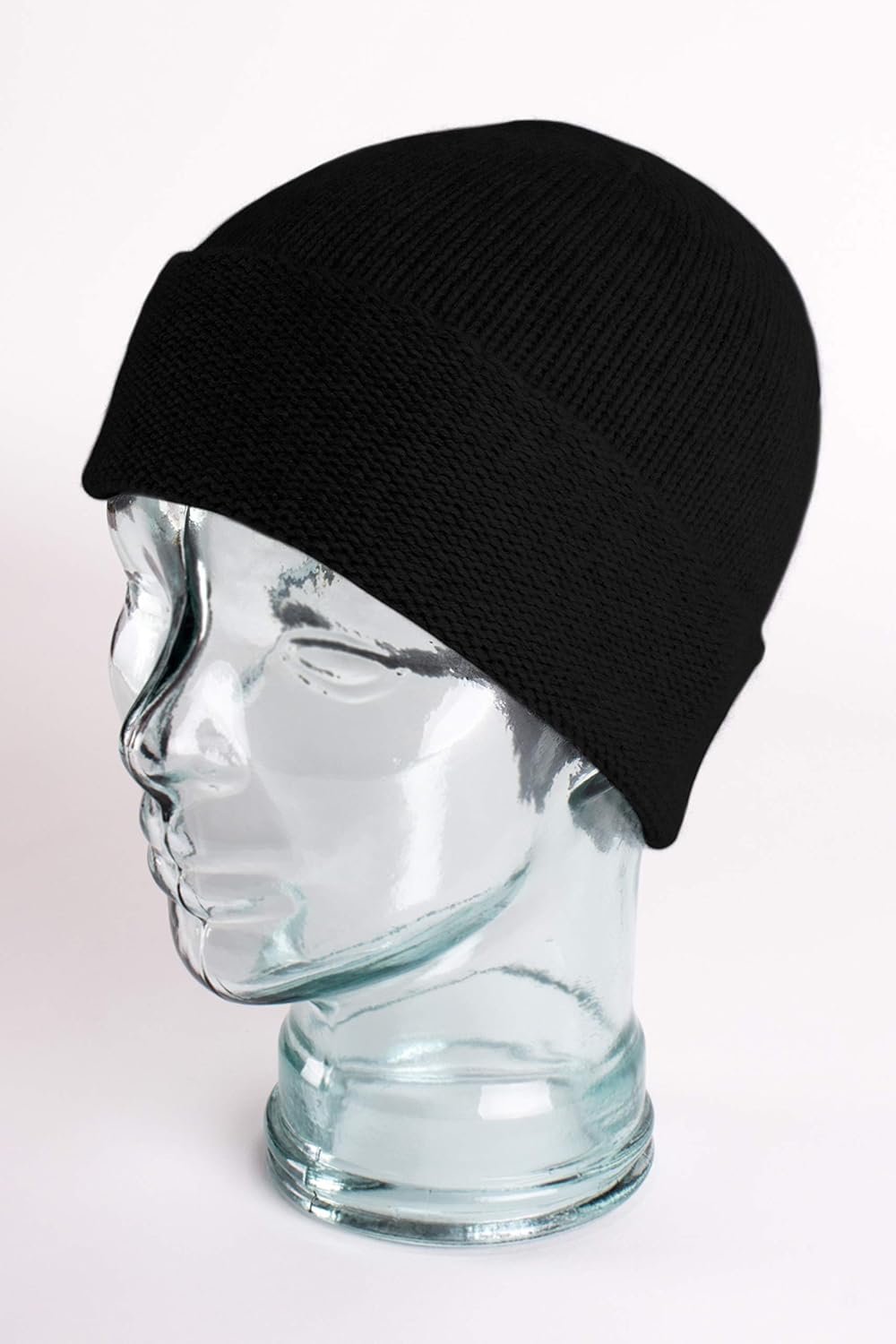 Shorts of Hawick Men's 100% Cashmere Beanie Hat - Black - Made in Scotland by Love Cashmere - Image 3