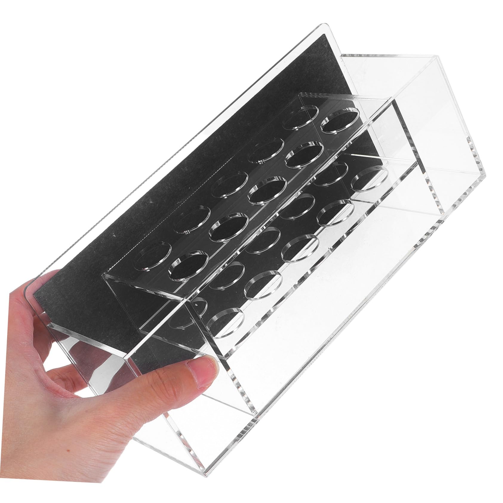 Porta rotuladores magnéticos titular de suministro de oficina soporte para bolígrafo del refrigerador soporte para rotuladores de pizarra Acrílico Transparente