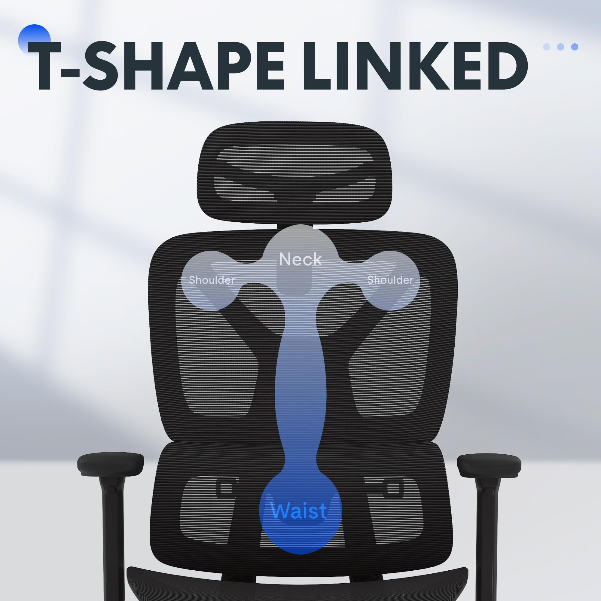 FLEXISPOT ErgoX Premium Ergonomic Office Chair with Footrest- Adjustable 3D Armrests, Dynamic Lumbar Support, Recline & Tilt Function, Mesh Seat, for Home & Office Use,Foam Black