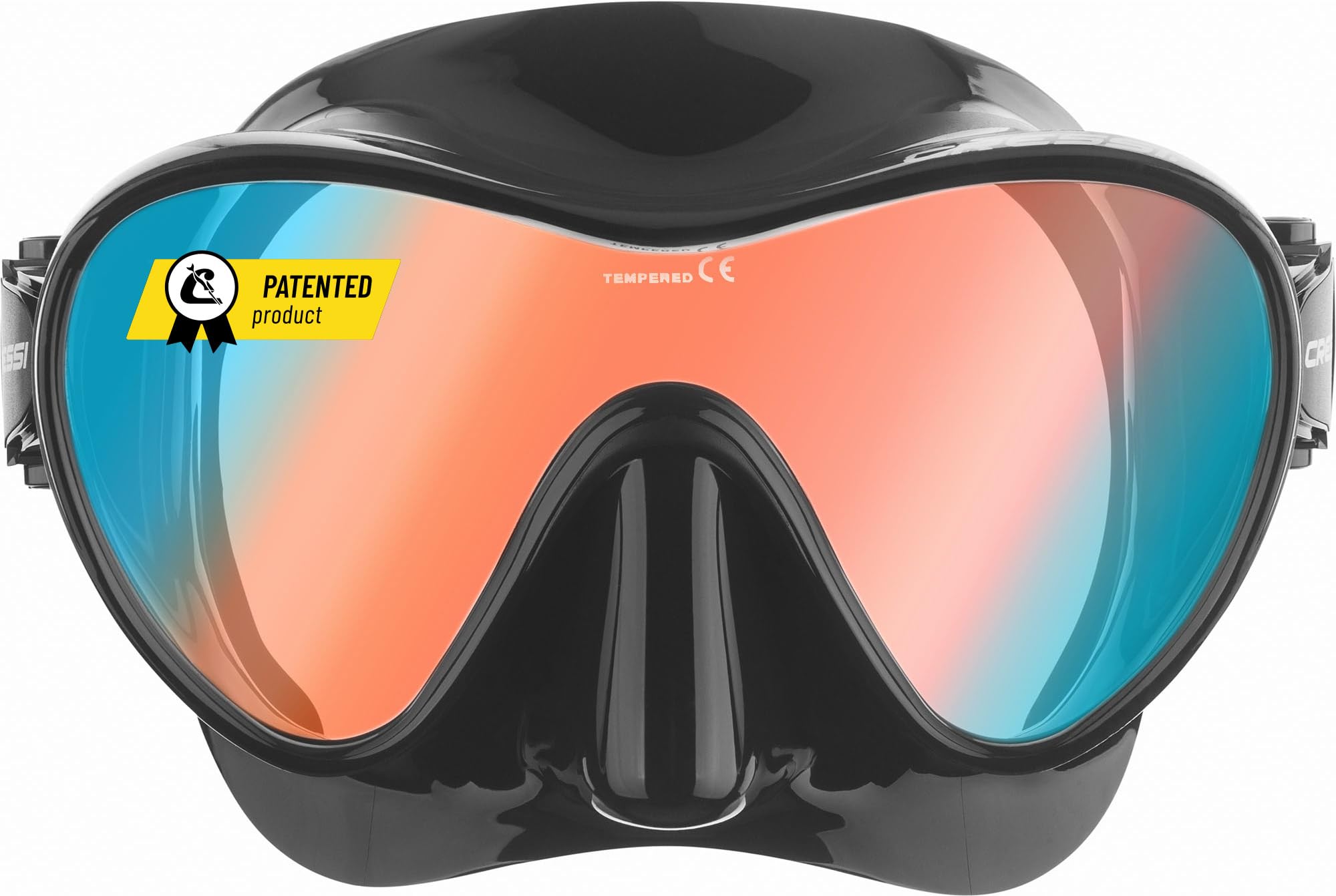 CRESSI F1 - bezramowa maska F1 lub Combo zestaw bezramowa maska + snorkel Dry do nurkowania i snorkelingu, jeden rozmiar, uniseks