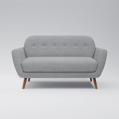 Miniatura 6 de Artdeco Home Oakland sofá biplaza  estilo moderno de mediados de siglo, tapicería de tela suave, diseño para espacios pequeños, sala de estar y