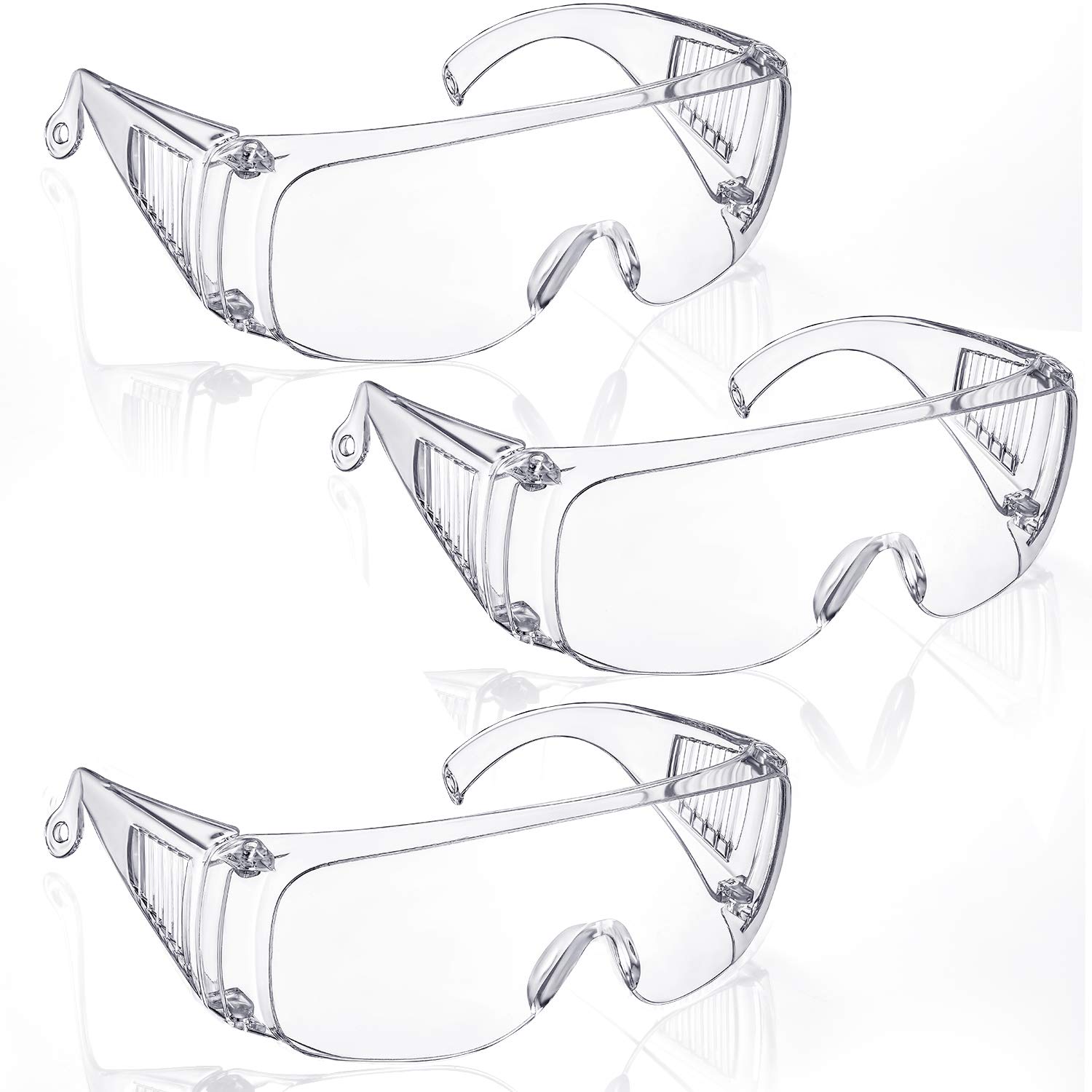 Frienda Protective Polycarbonate Eyewear Clear Safety Goggles Anti-Fog Glasses with Impact Resistant Lens for Construction Laboratory Outdoor Eye Protection (3 Pairs) (B08DHZ5L7S) Amazon Price History, Amazon Price Tracker