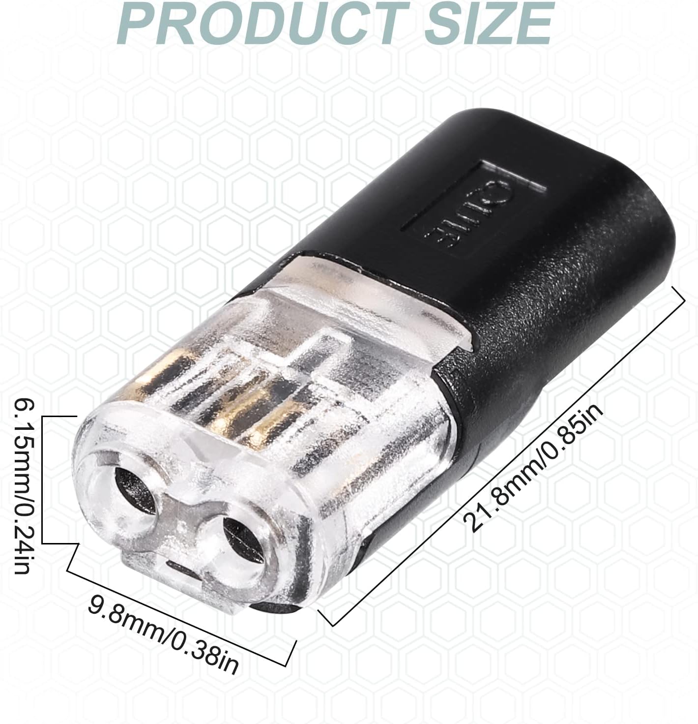 54pcsDouble-Wire Plug-In Connector, Pluggable Led Wire Connectors with Locking Buckle Fast Connect Low Voltage Wire Connectors