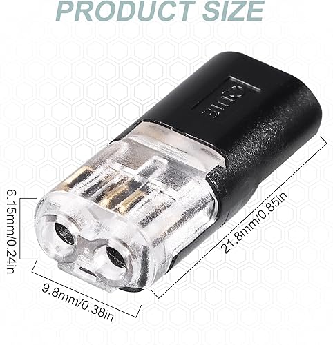 Miniatura 2 de Conector enchufable de doble alambre, conectores de cable LED enchufables con hebilla de bloqueo de conexión rápida conectores de cable de bajo