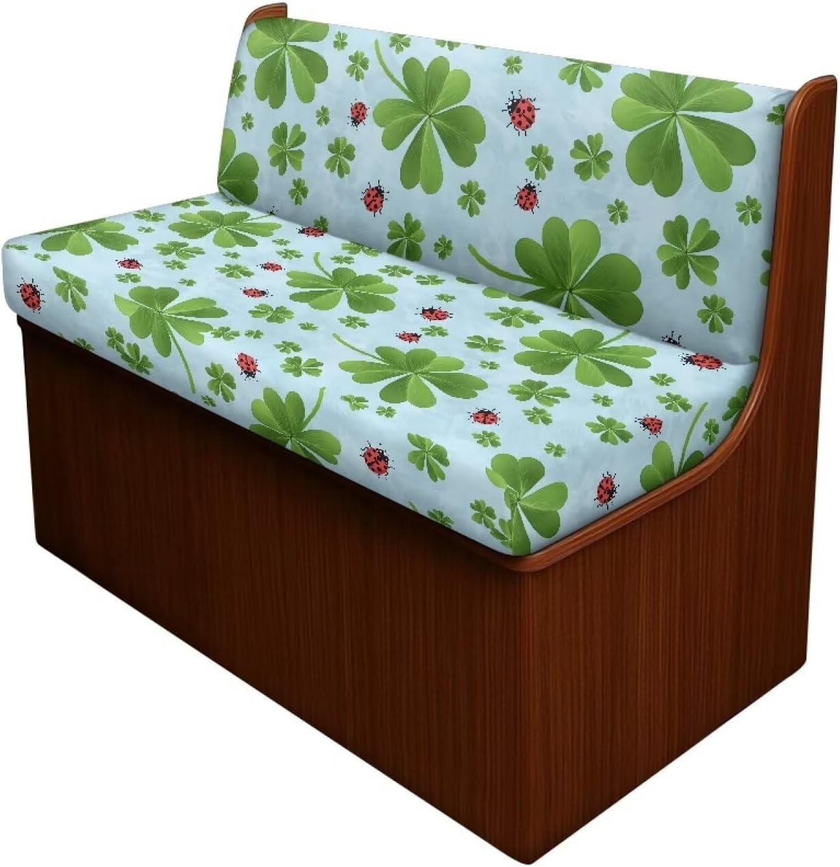 Rv Dinette Cushion Covers Set of 2 Saint Patrick's Day Clover Rv Sofa Cover Lightweight Washable Loveseat Slipcovers Include 1 Bench Cover & 1 Backrest Cover