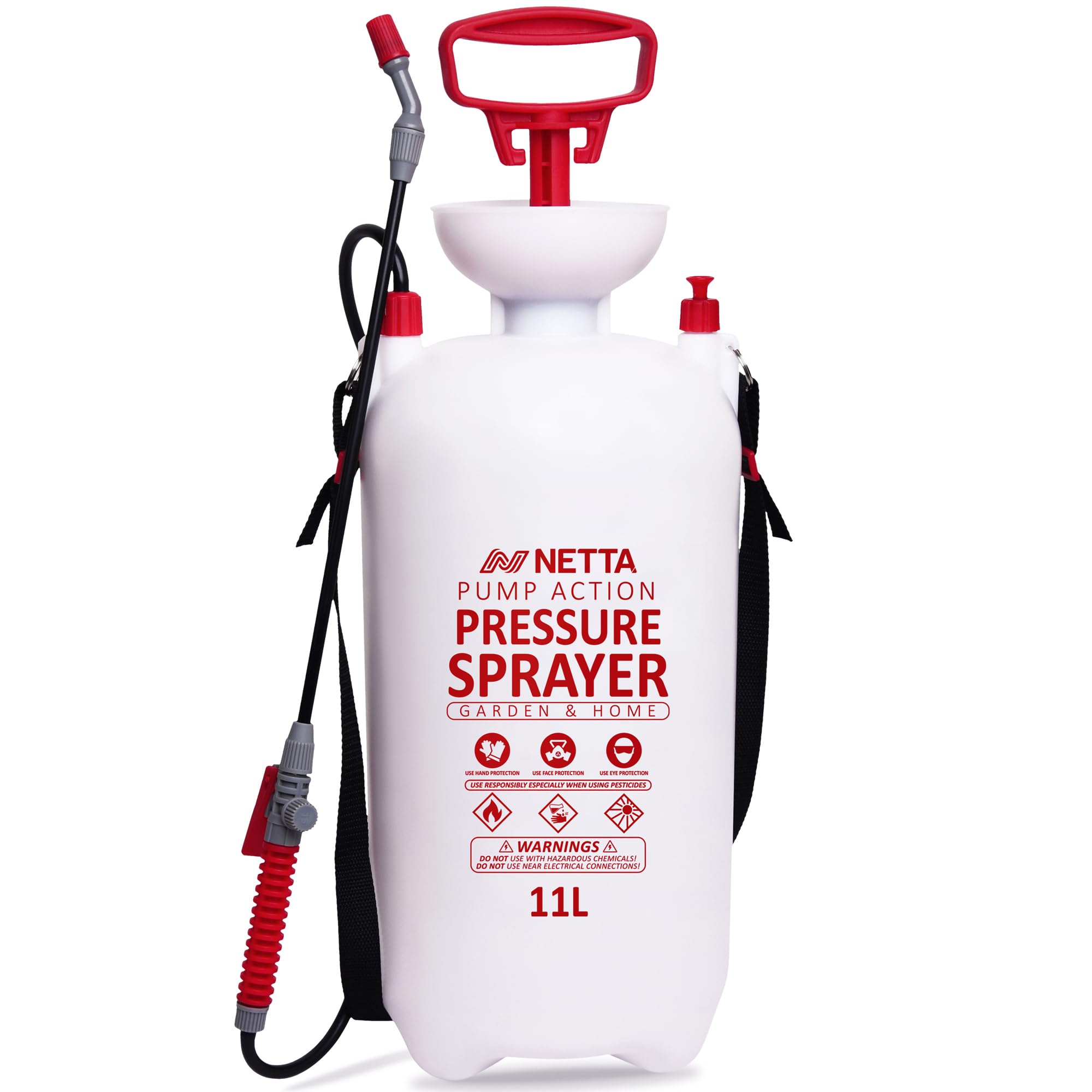 NETTA Garden Sprayer 5L - Weed Killer Sprayer Pump with Adjustable Mist Spray Bottle Nozzle - Pressure Pump Spray Bottle for Plants, Fertilizer, Pesticides, Fungicides, Patio & Car Cleaning — view 9