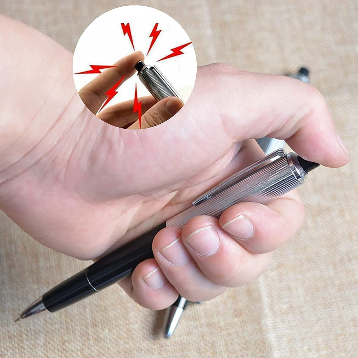 Electric Shock Pen Fun Joke to Friend Electric Shock Pencil Trick Prank Gag Gadget for Fool's Day Surprise