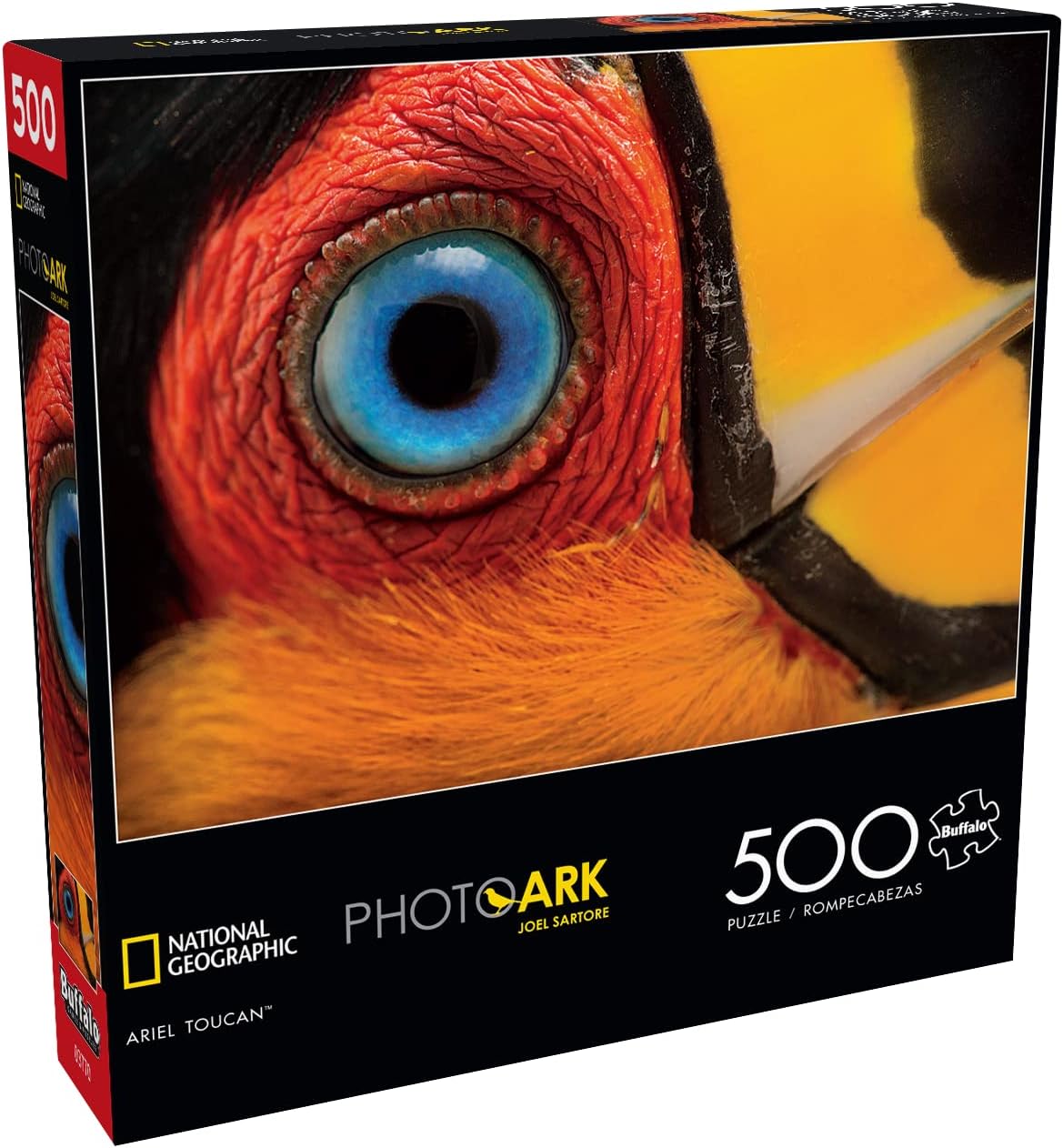 Buffalo Games - NatGeo/Joel Sartore - Ariel Toucan - 500 Piece Jigsaw Puzzle for Adults - Challenging Puzzle Perfect for Game Nights - Finished Puzzle Size is 21.25 x 15.00