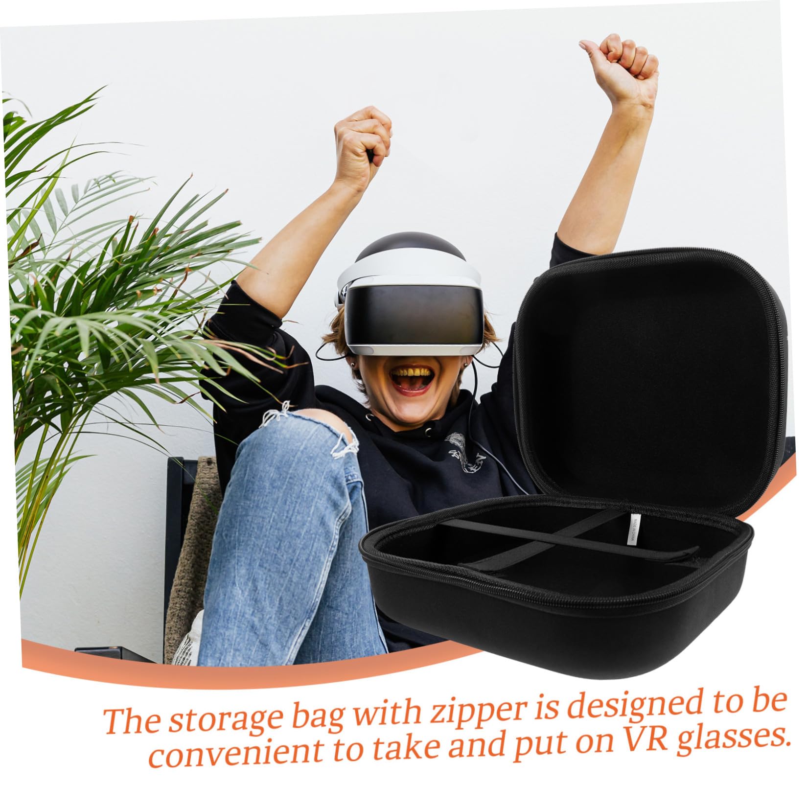 da Viaggio per Occhiali VR in EVA Antiurto Custodia Rigida con Cerniera Liscia e Organizzato Comoda da Trasportare per Accessori Controller e Cuffie