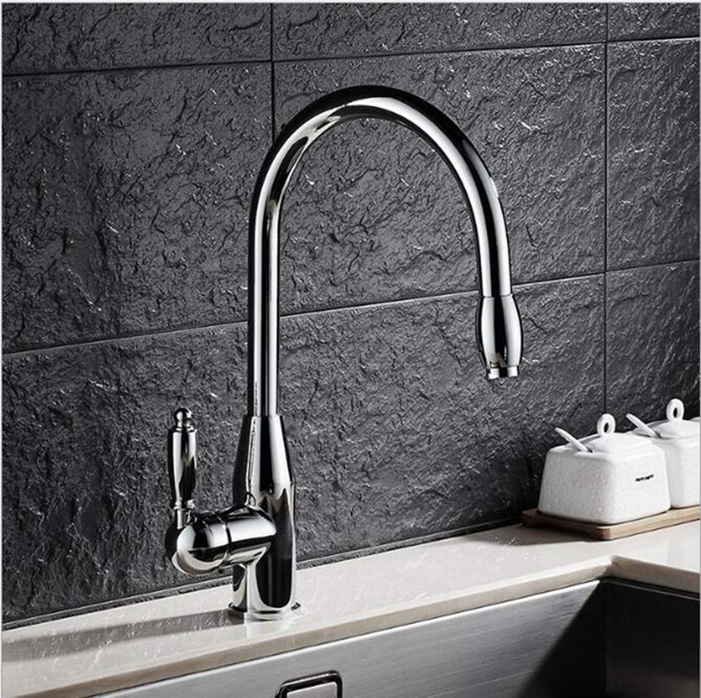 Mitigeur cuisine laiton chrome bronze avec douchette extractible orientable
