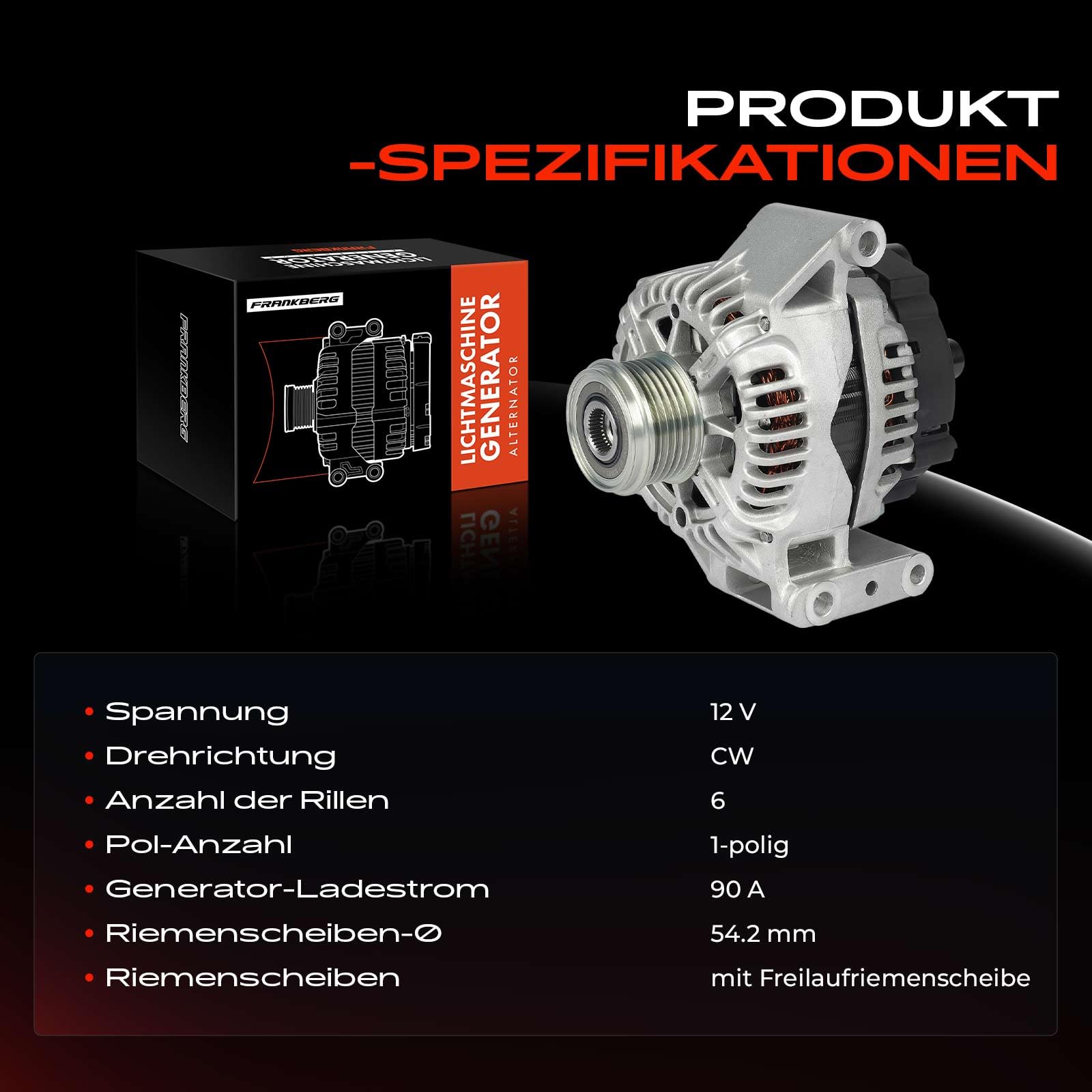 Frankberg Lichtmaschine Generator 90A 51784845