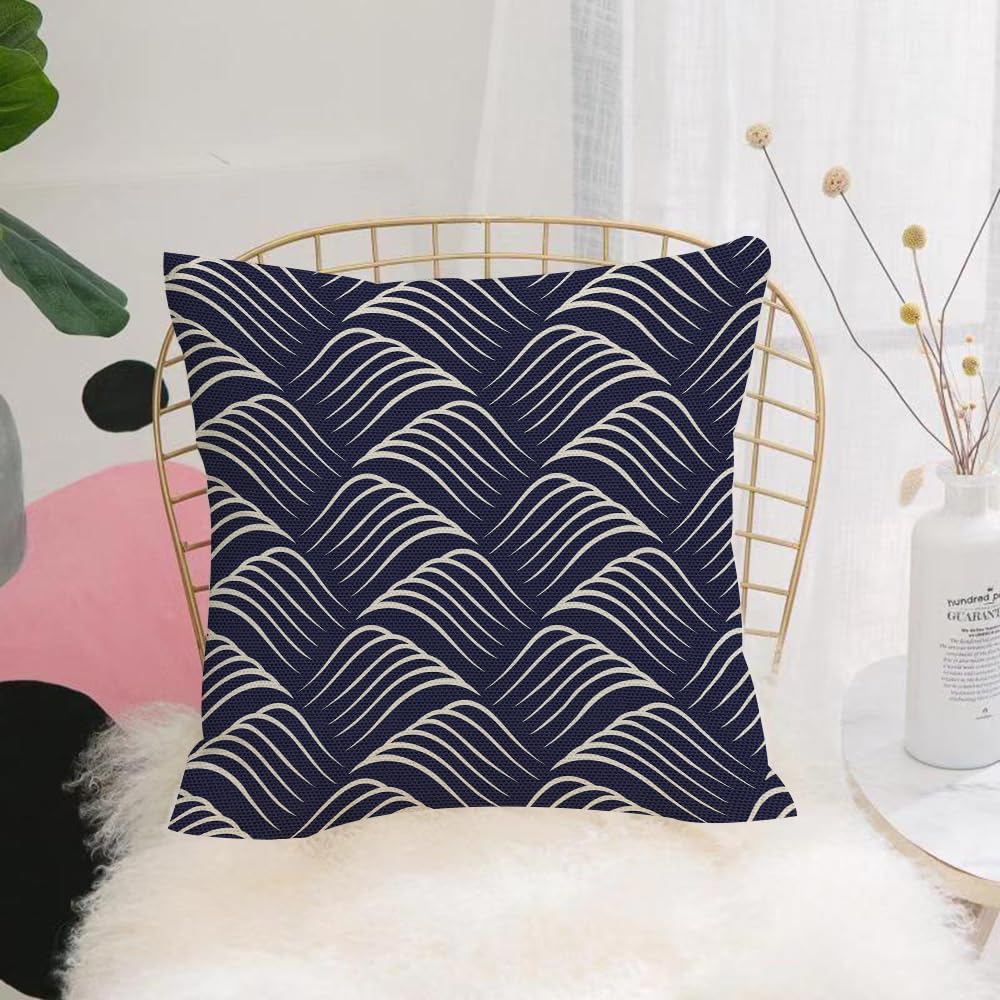 Hyosxw Seamless Pattern With Geometric Waves. Endle - A7 Cushion Cover,Throw Pillow Case Home Decorative For Living Room Bedroom Sofa Chair 18X18 Inch,Seamless Pattern With Geometric Waves. Endless Stylish Texture. Ripple Monochro,Pillowcase 45X45cm