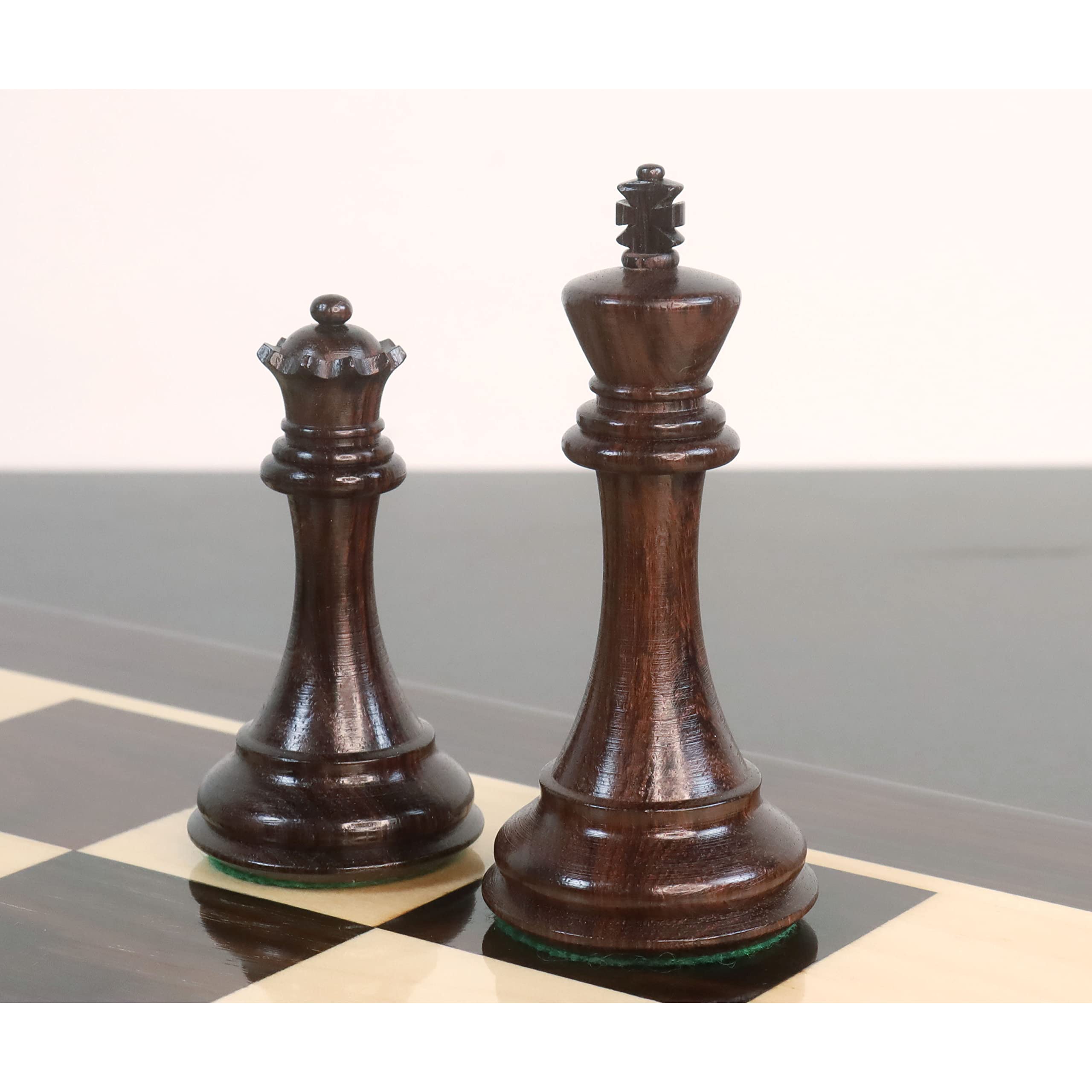 RoyalChessMall - Set di pezzi di scacchi eleganti da 10,2 cm, in legno di rosa a triplo peso