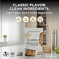 Vista 4 de Simply Candy Bars Peanut Butter Crispies Crispy, Crunchy, Peanut Buttery Chocolate Vegan + Non-GMO (4.7 oz (Pack of 3))